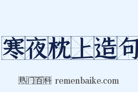 寒夜枕上造句是什么意思的图片